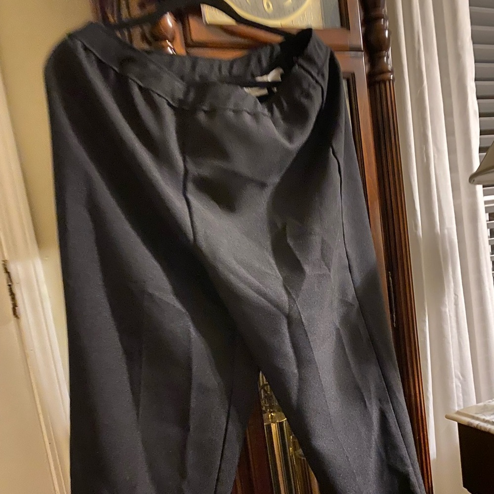 Black bend over dress pants